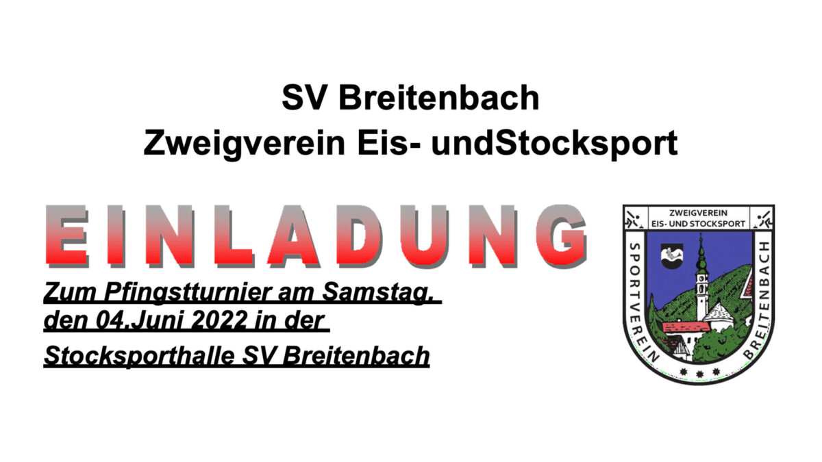 Einladung Stocksport Pfingstturnier 2022